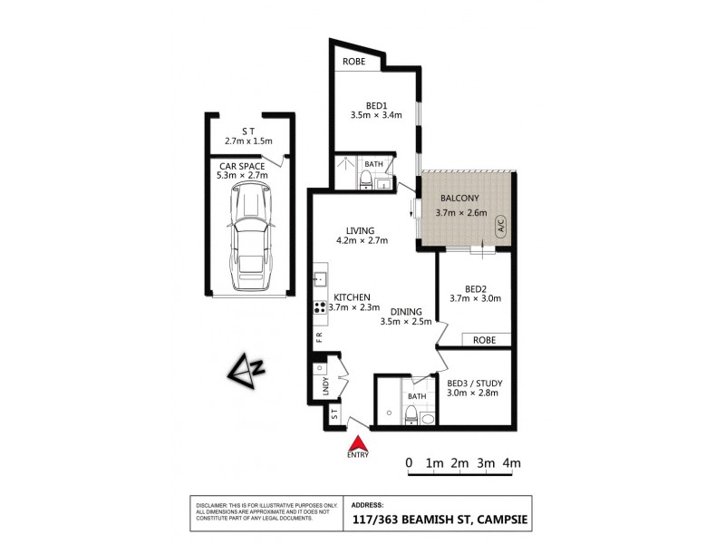 117/363 Beamish Street, Campsie NSW 2194 Floorplan