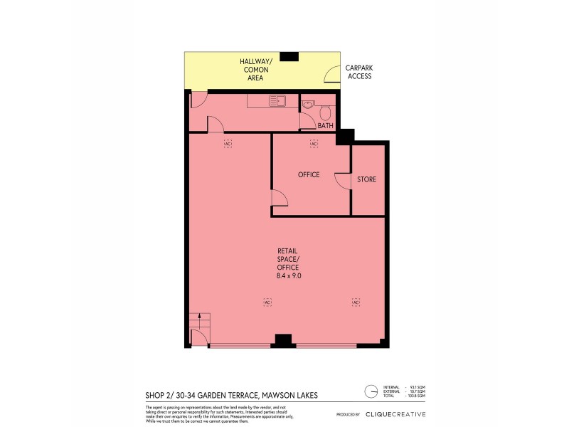 Shop 2/30-34 Garden Terrace, Mawson Lakes SA 5095 Floorplan