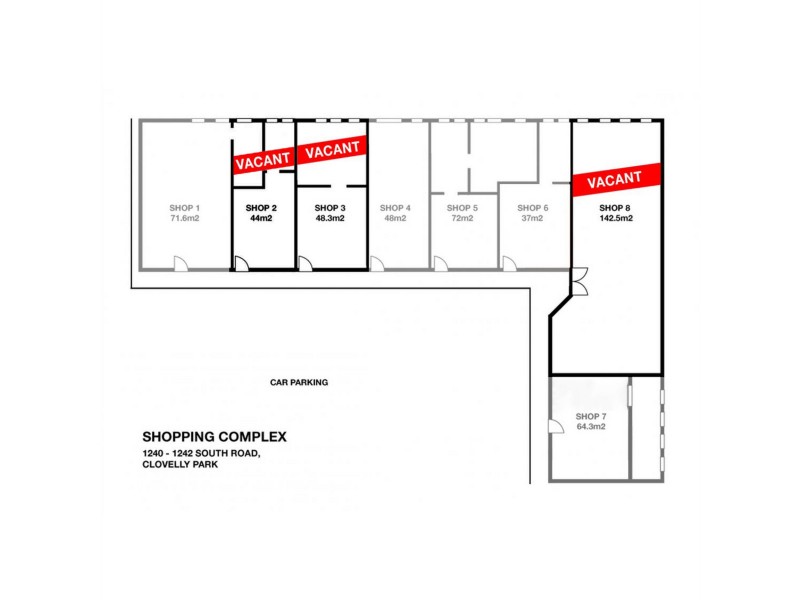 Shops 2, 3 & 8/1240-1242 South Road, Clovelly Park SA 5042 Floorplan