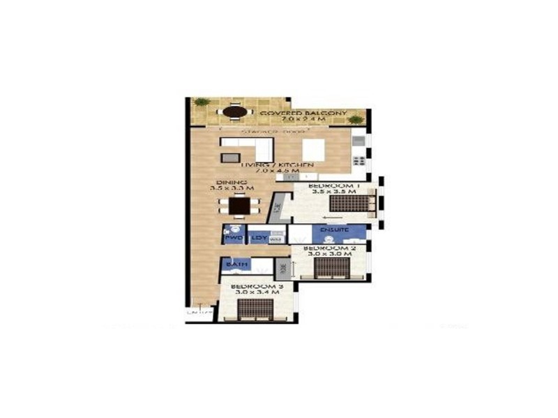 9/9 South Street, Kirra QLD 4225 Floorplan