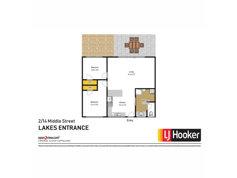 2/14 Middle Street, Lakes Entrance VIC 3909 Floorplan