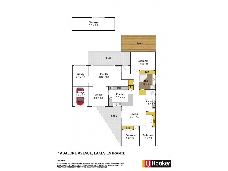 7 Abalone Avenue, Lakes Entrance VIC 3909 Floorplan