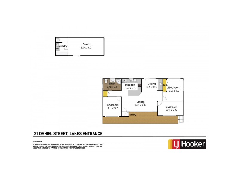 21 Daniel Street, Lakes Entrance VIC 3909 Floorplan