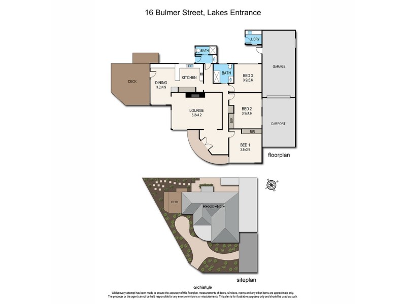 1/16 Bulmer Street, Lakes Entrance VIC 3909 Floorplan