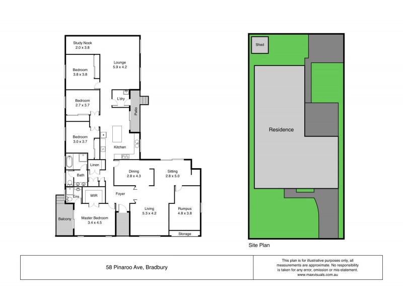 58 Pinaroo Crescent, Bradbury NSW 2560 Floorplan