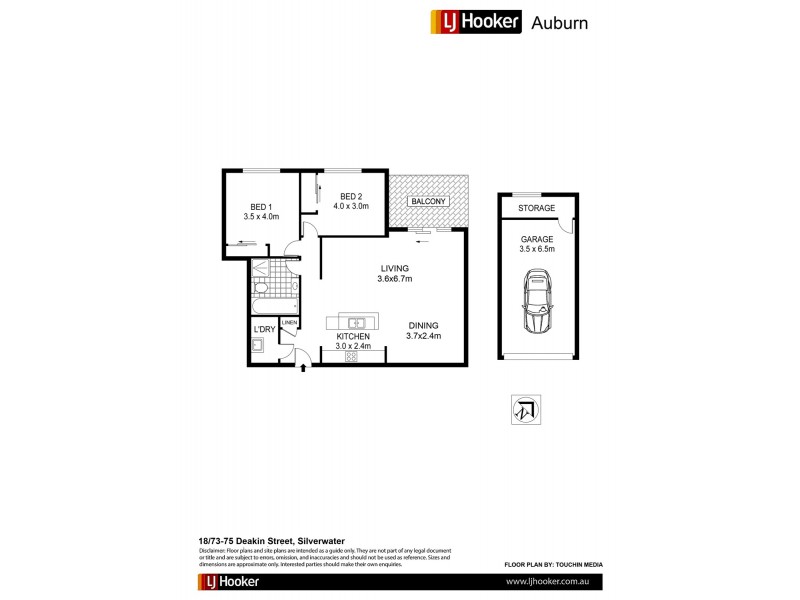 18/73-75 Deakin Street, Silverwater NSW 2128 Floorplan