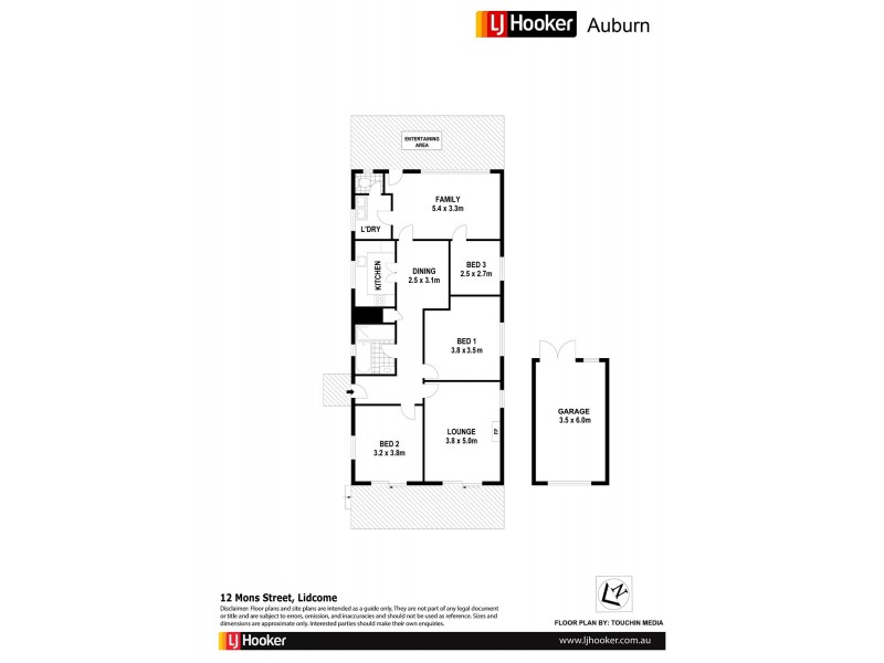12 Mons St, Lidcombe NSW 2141 Floorplan