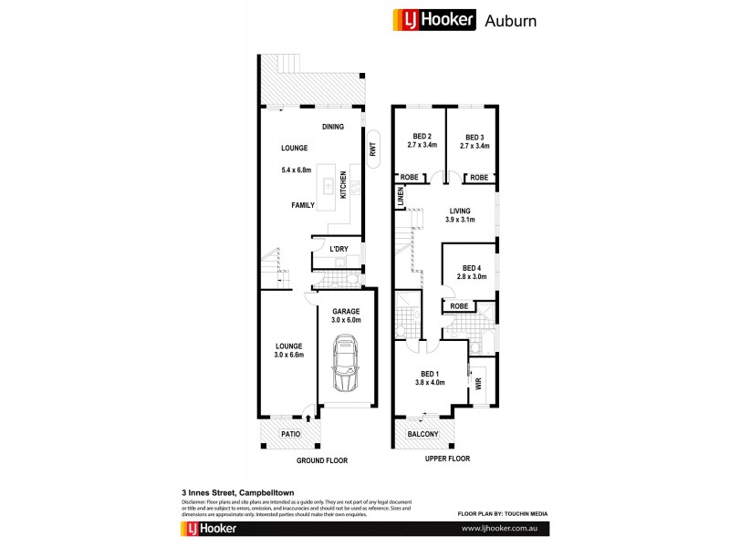 3A Innes St, Campbelltown NSW 2560 Floorplan
