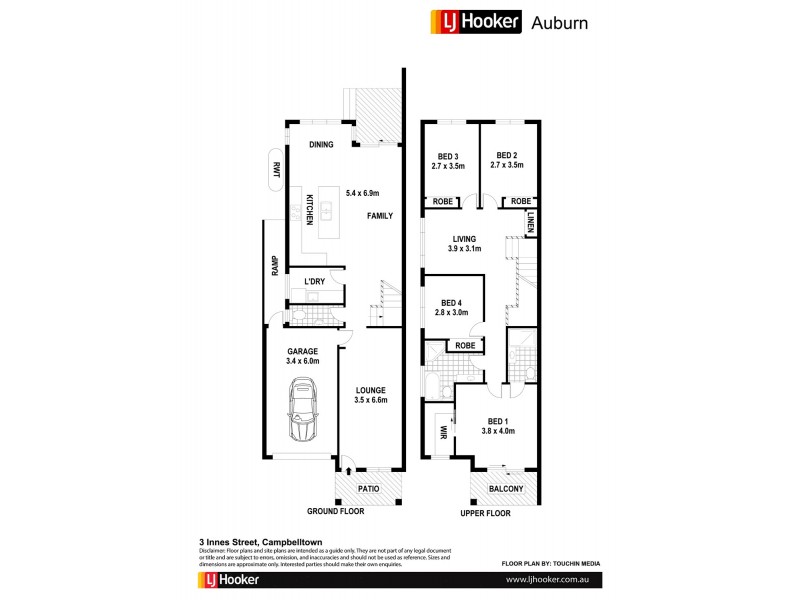 3B Innes St, Campbelltown NSW 2560 Floorplan