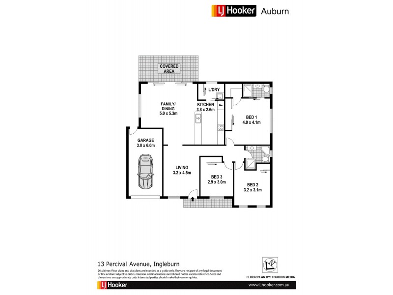 13 Percival Avenue, Ingleburn NSW 2565 Floorplan