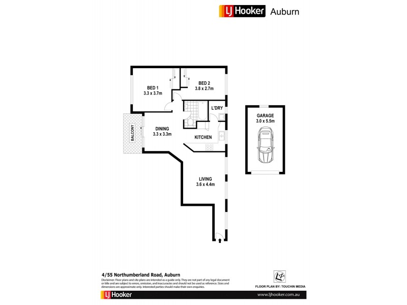 4/55 Northumberland Rd, Auburn NSW 2144 Floorplan