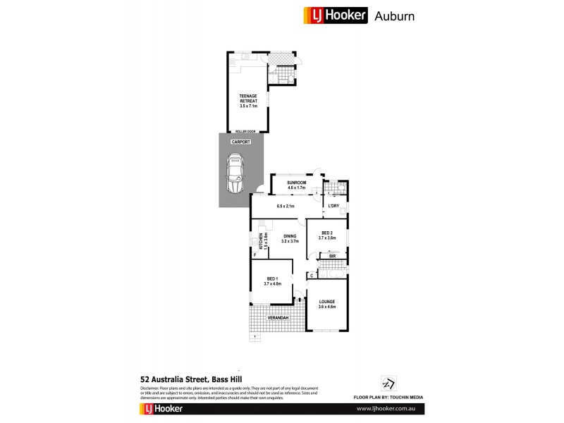 52 Australia St, Bass Hill NSW 2197 Floorplan