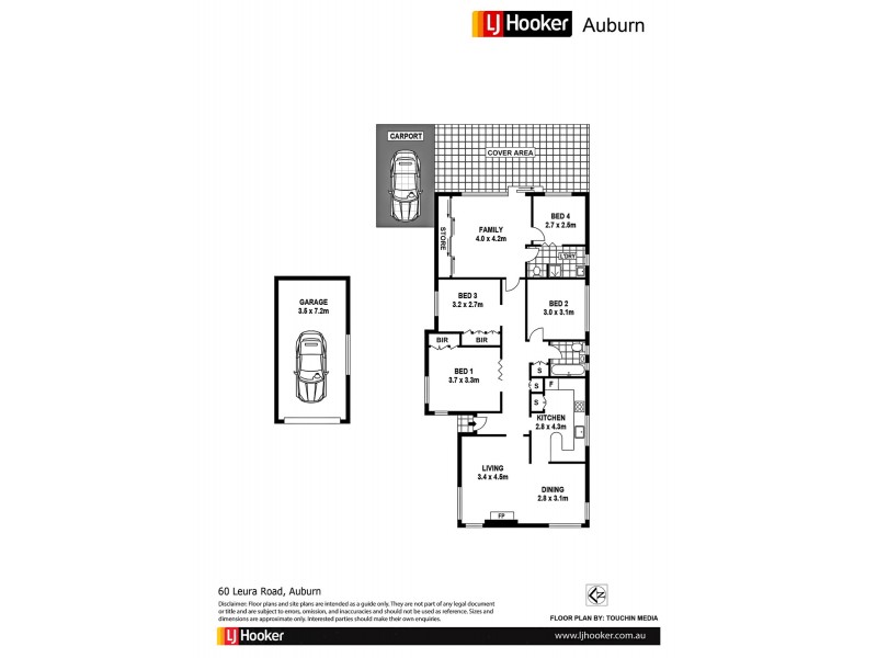 60 Leura Rd, Auburn NSW 2144 Floorplan