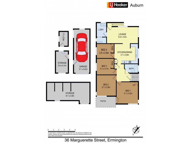 36 Marguerette St, Ermington NSW 2115 Floorplan