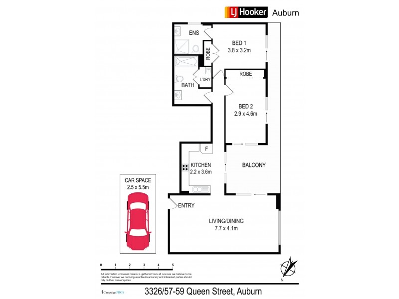 3326/57-59 Queen St, Auburn NSW 2144 Floorplan
