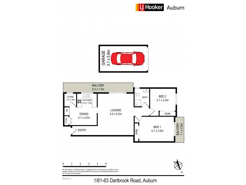 1/61-63 Dartbrook Rd, Auburn NSW 2144 Floorplan