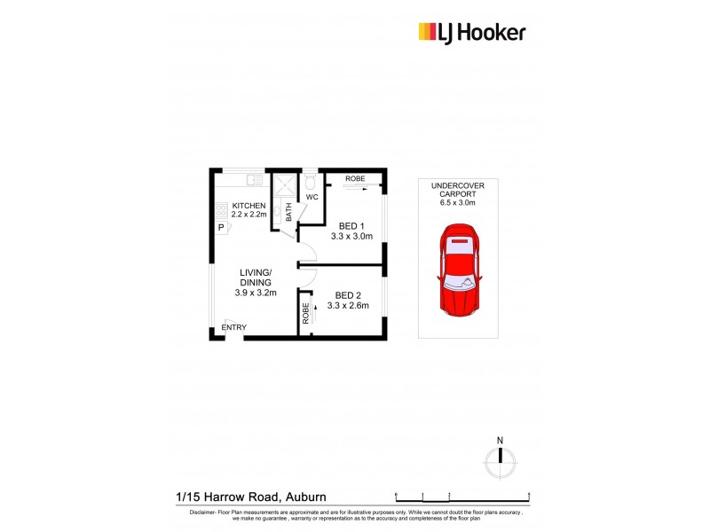 1/15 Harrow Rd, Auburn NSW 2144 Floorplan