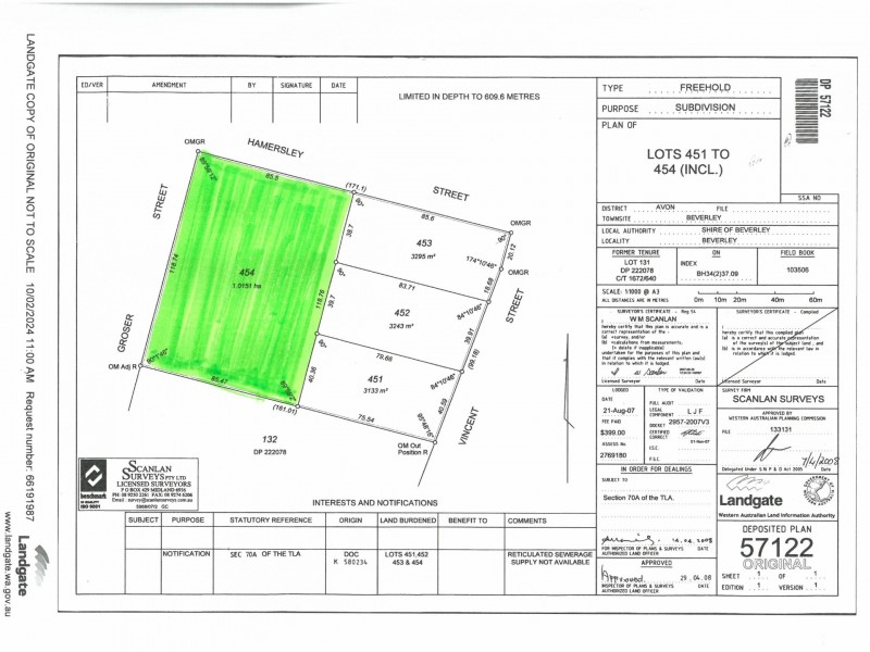 Lot 454 Hamersley Street, Beverley WA 6304
