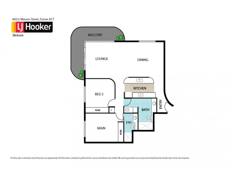 602/2 Masson Street Haig Tower, Turner ACT 2612 Floorplan