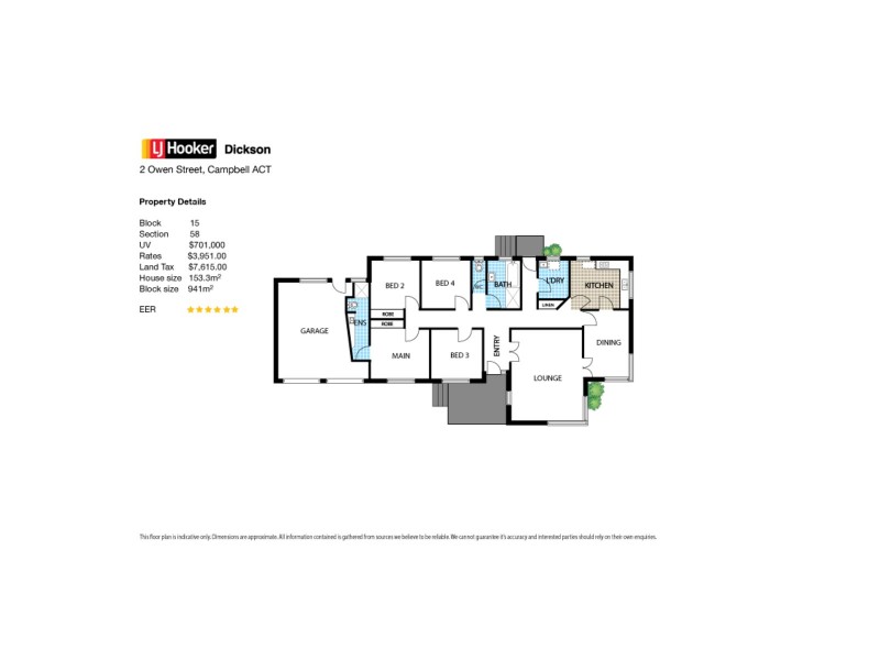 2 Owen Street, Campbell ACT 2612 Floorplan