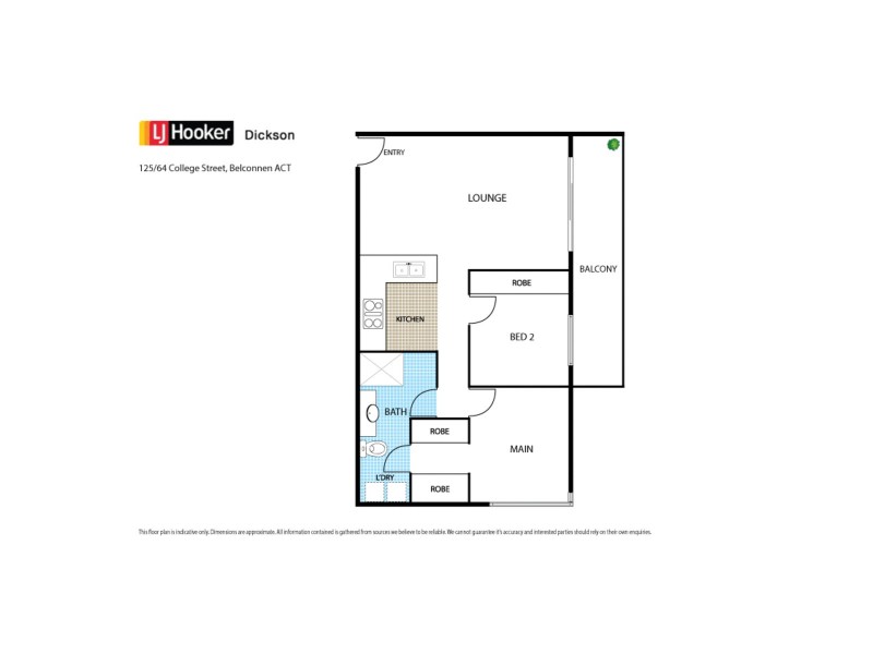 125/64 College Street, Belconnen ACT 2617 Floorplan