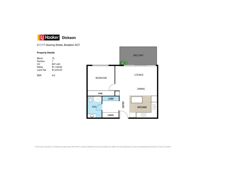 211/17 Dooring Street, Braddon ACT 2612 Floorplan
