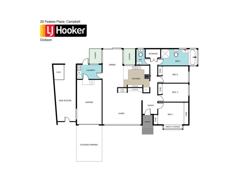 20 Feakes Place, Campbell ACT 2612 Floorplan