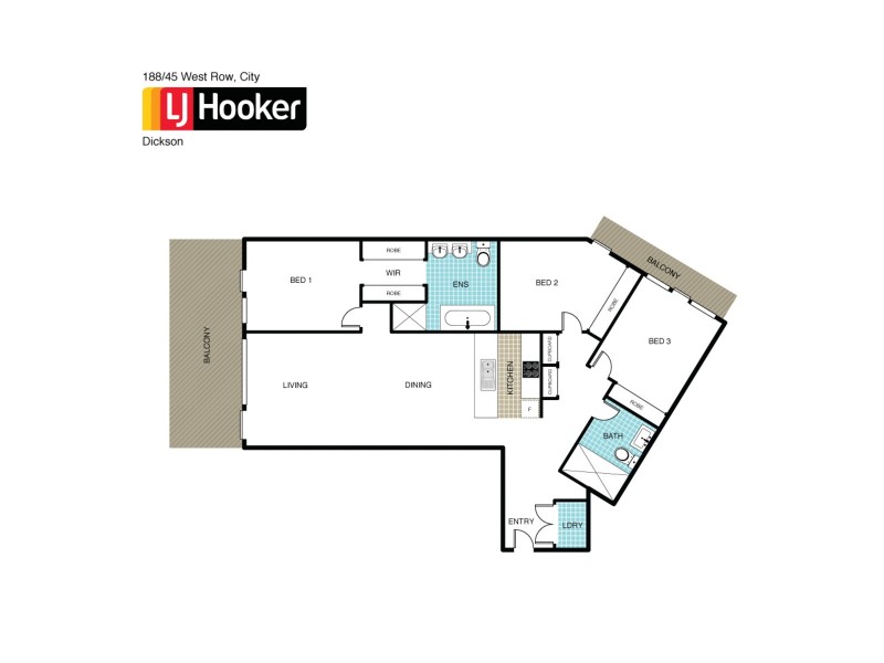 188/45 West Row, City ACT 2601 Floorplan