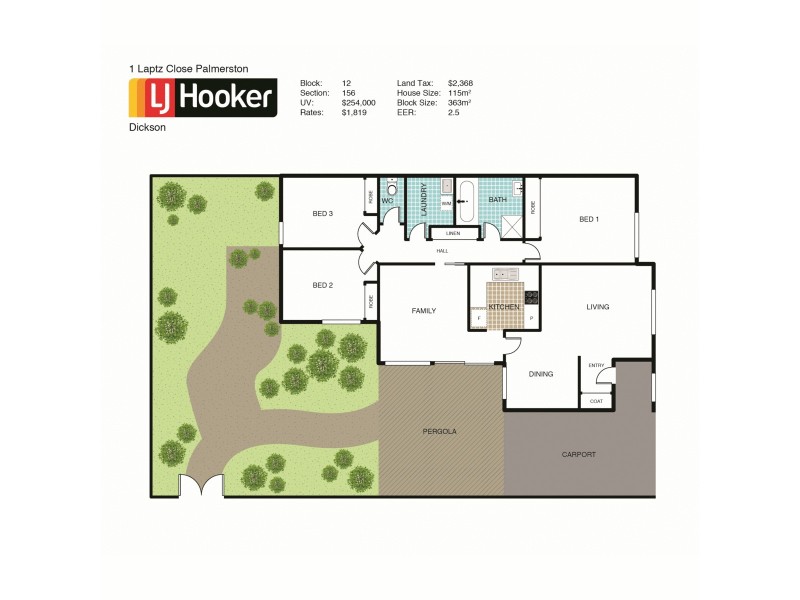 1 Laptz Close, Palmerston ACT 2913 Floorplan