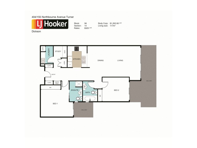 404/155 Northbourne Avenue, Turner ACT 2612 Floorplan