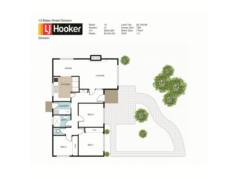 13 Bates Street, Dickson ACT 2602 Floorplan