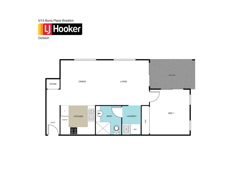 5/13 Burra Place, Braddon ACT 2612 Floorplan