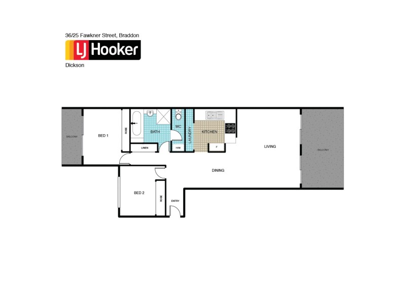 36/25 Fawkner Street, Braddon ACT 2612 Floorplan