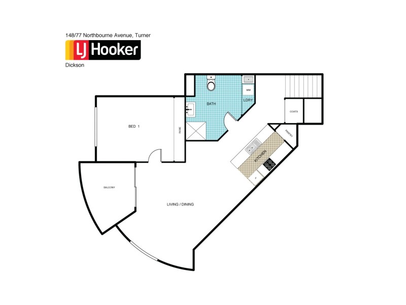 148/77 Northbourne Avenue, Turner ACT 2612 Floorplan