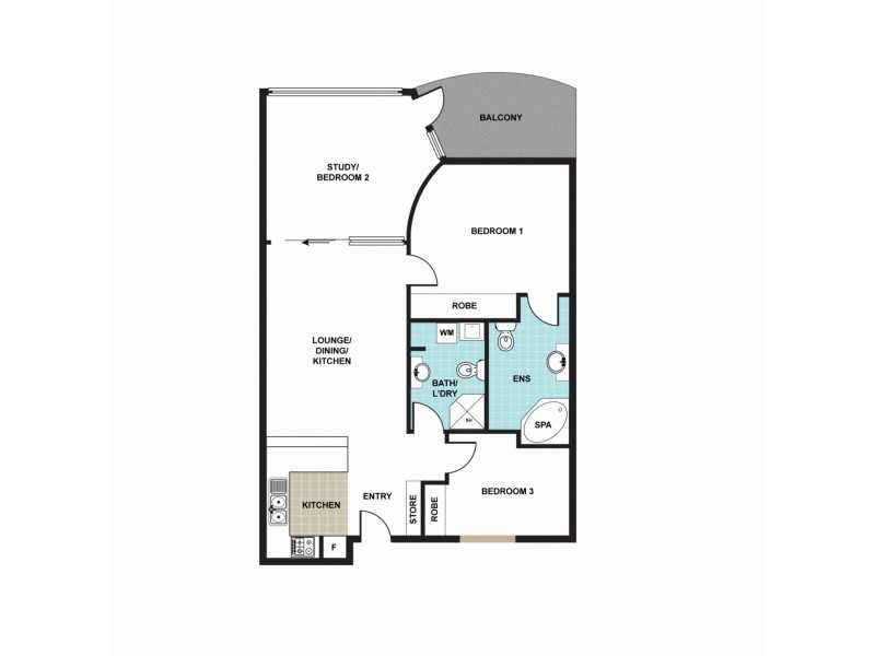 403/74 Northbourne Avenue, Braddon ACT 2612 Floorplan