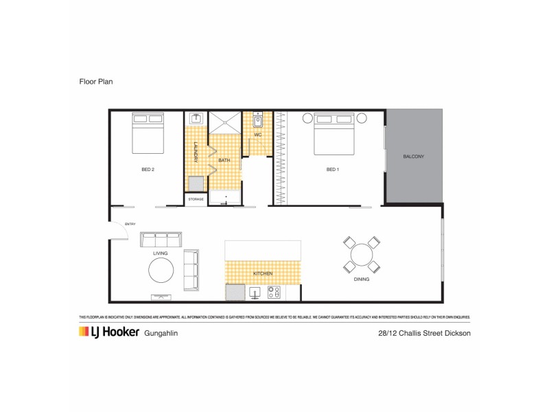 28/12 Challis Street, Dickson ACT 2602 Floorplan