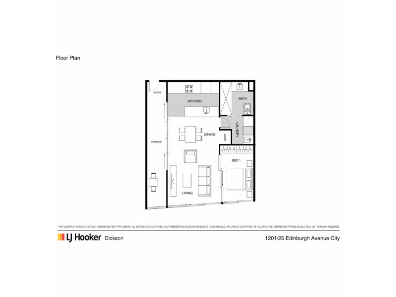 1201/25 Edinburgh Avenue, City ACT 2601 Floorplan
