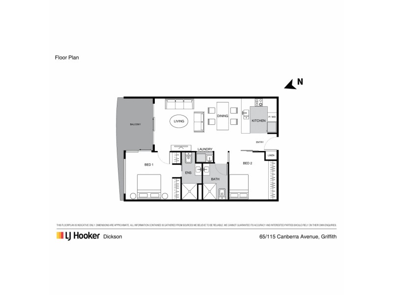 65/115 Canberra Avenue, Griffith ACT 2603 Floorplan