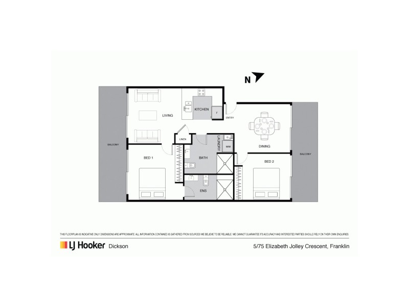 5/75 Elizabeth Jolley Crescent, Franklin ACT 2913 Floorplan