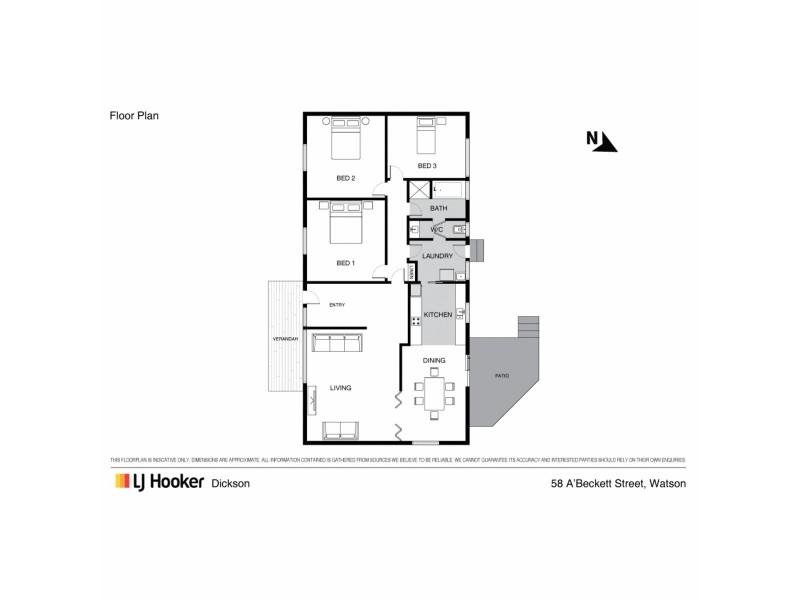 58 A’Beckett Street, Watson ACT 2602 Floorplan