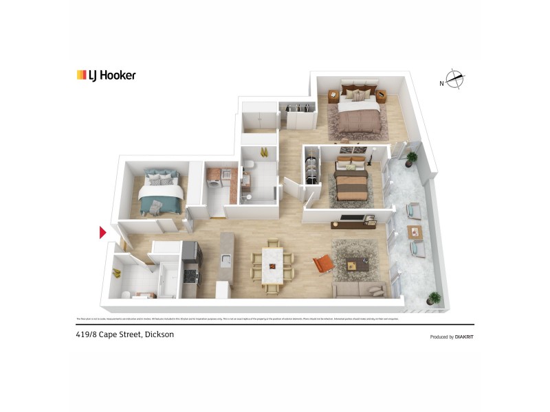 419/8 Cape Street, Dickson ACT 2602 Floorplan