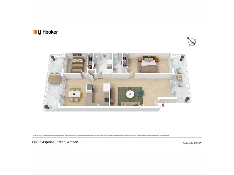 60/23 Aspinall Street, Watson ACT 2602 Floorplan