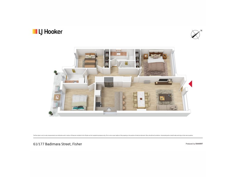 61/177 Badimara Street, Fisher ACT 2611 Floorplan