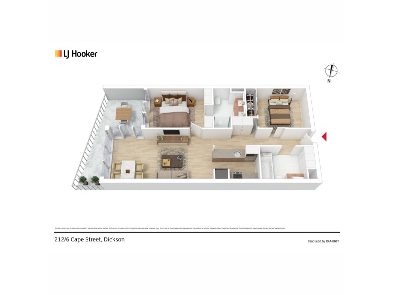 212/6 Cape Street, Dickson ACT 2602 Floorplan