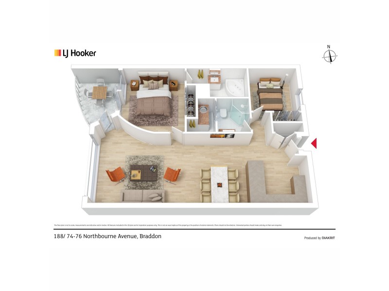 815/74 Northbourne Avenue, Braddon ACT 2612 Floorplan