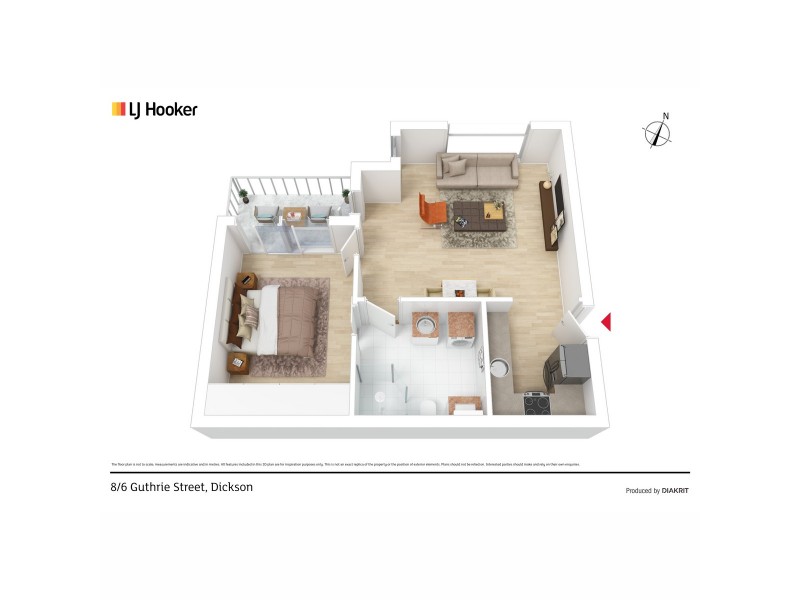 8/6 Guthrie Street, Dickson ACT 2602 Floorplan