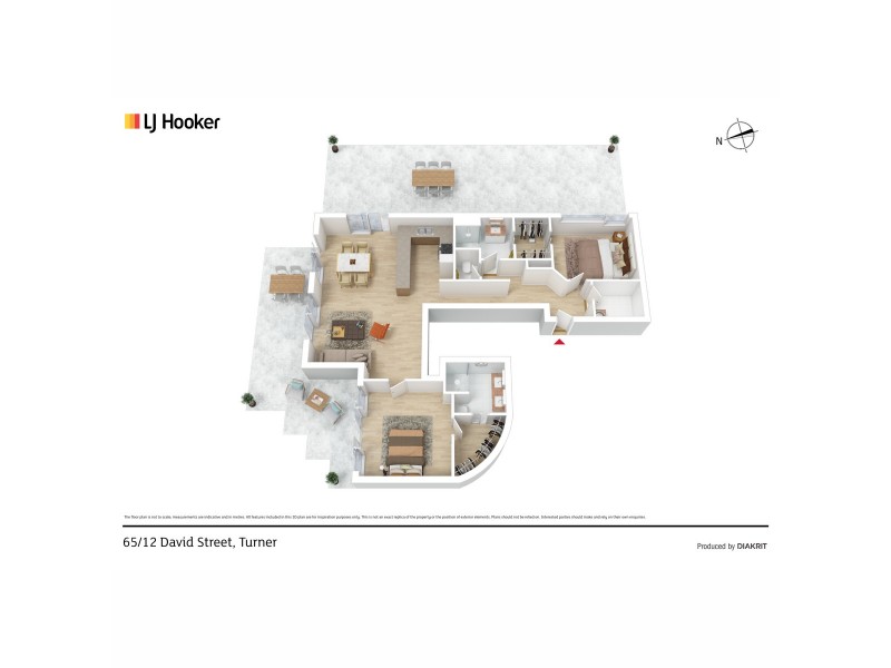 65/12 David Street, Turner ACT 2612 Floorplan