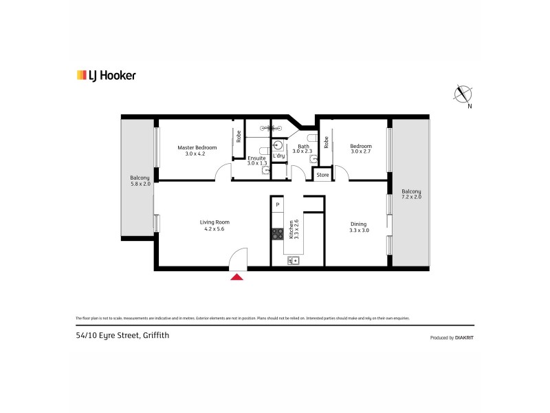 54/10 Eyre Street, Griffith ACT 2603 Floorplan