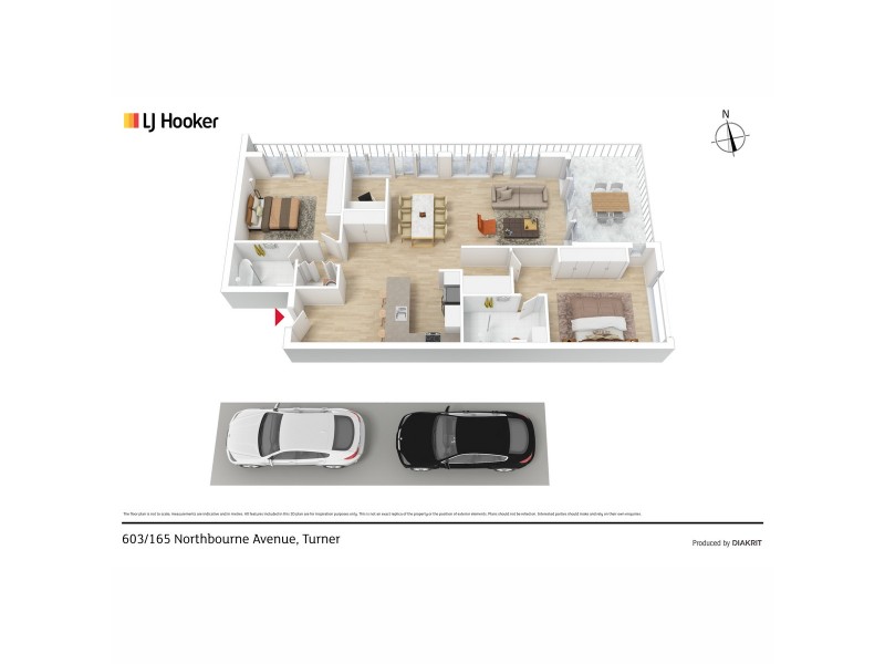 603/165 Northbourne Avenue, Turner ACT 2612 Floorplan