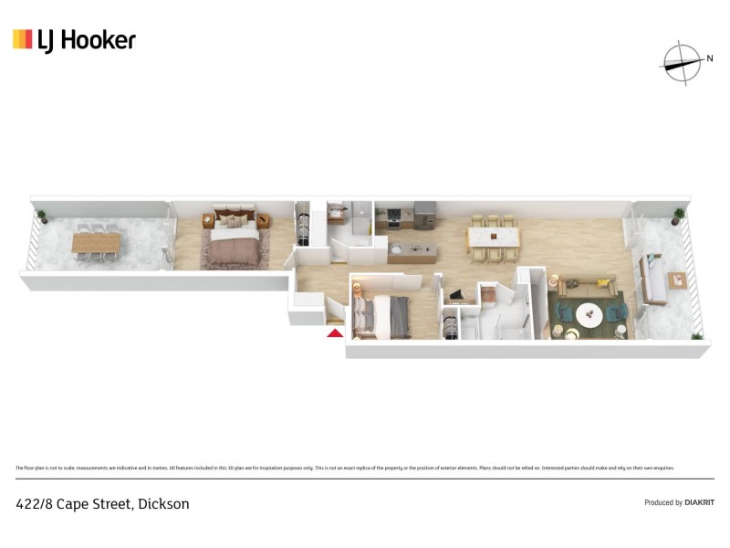 422/8 Cape Street, Dickson ACT 2602 Floorplan